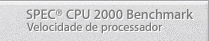 SPEC� CPU 2000 Benchmark - Single processor speed